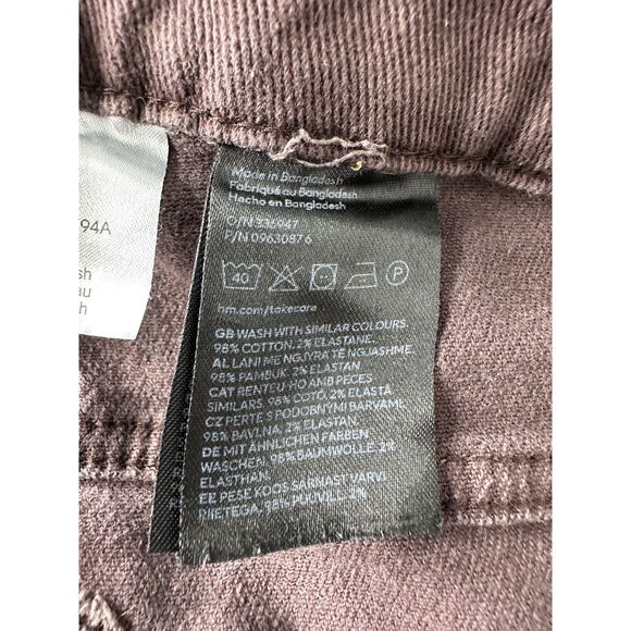 Taupe Wide Leg Denim Pants Women’s Size 16 H&M Divided Stretch Cotton - Picture 7 of 7